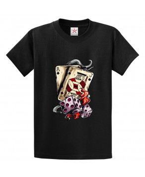 Black Jack Classic Unisex Kids and Adults T-Shirt For Card Games Lovers